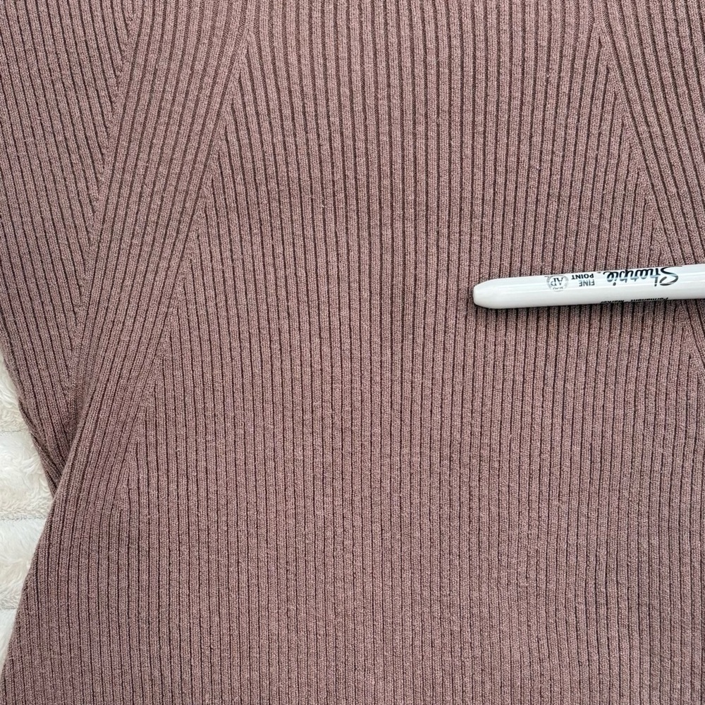 ABERCROMBIE & FITCH Ribbed Square Neck Bodysuit Mocha Brown Long Sleeve Large - Picture 7 of 10